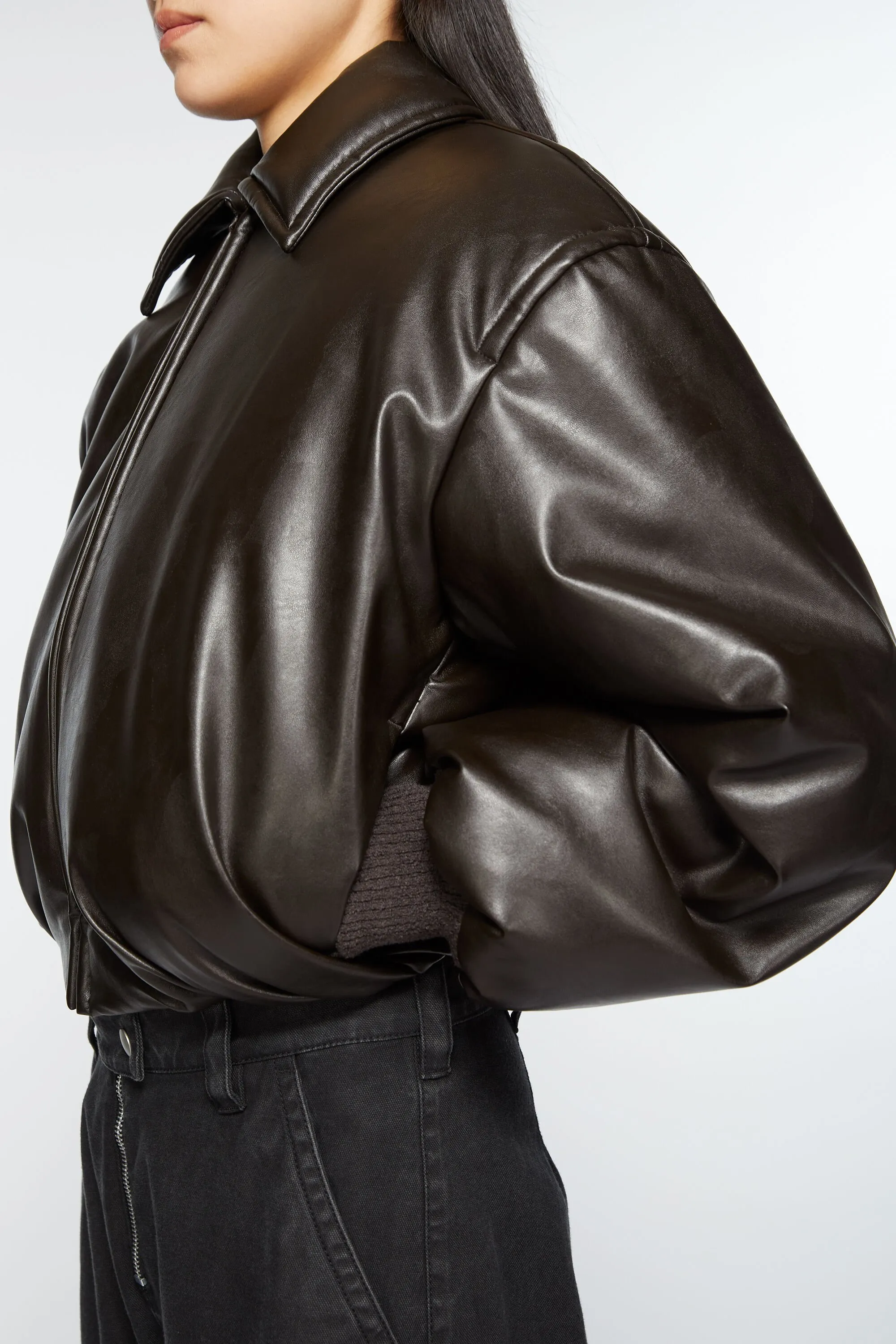 Coated bomber jacket