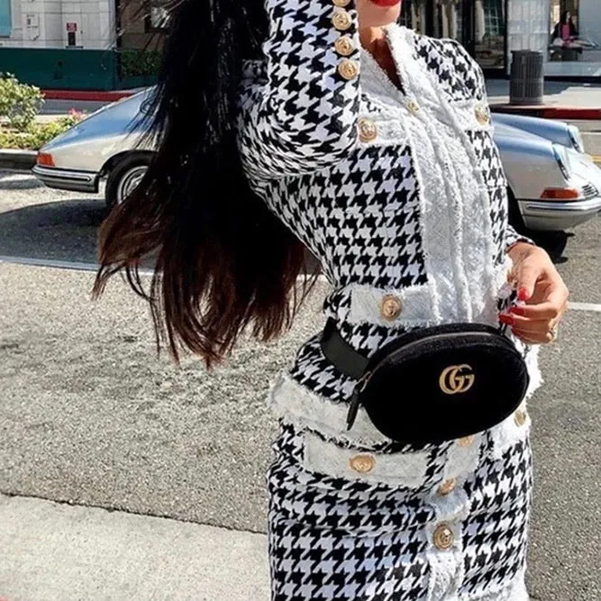 ‘COCO LUXE’ HOUNDSTOOTH SET