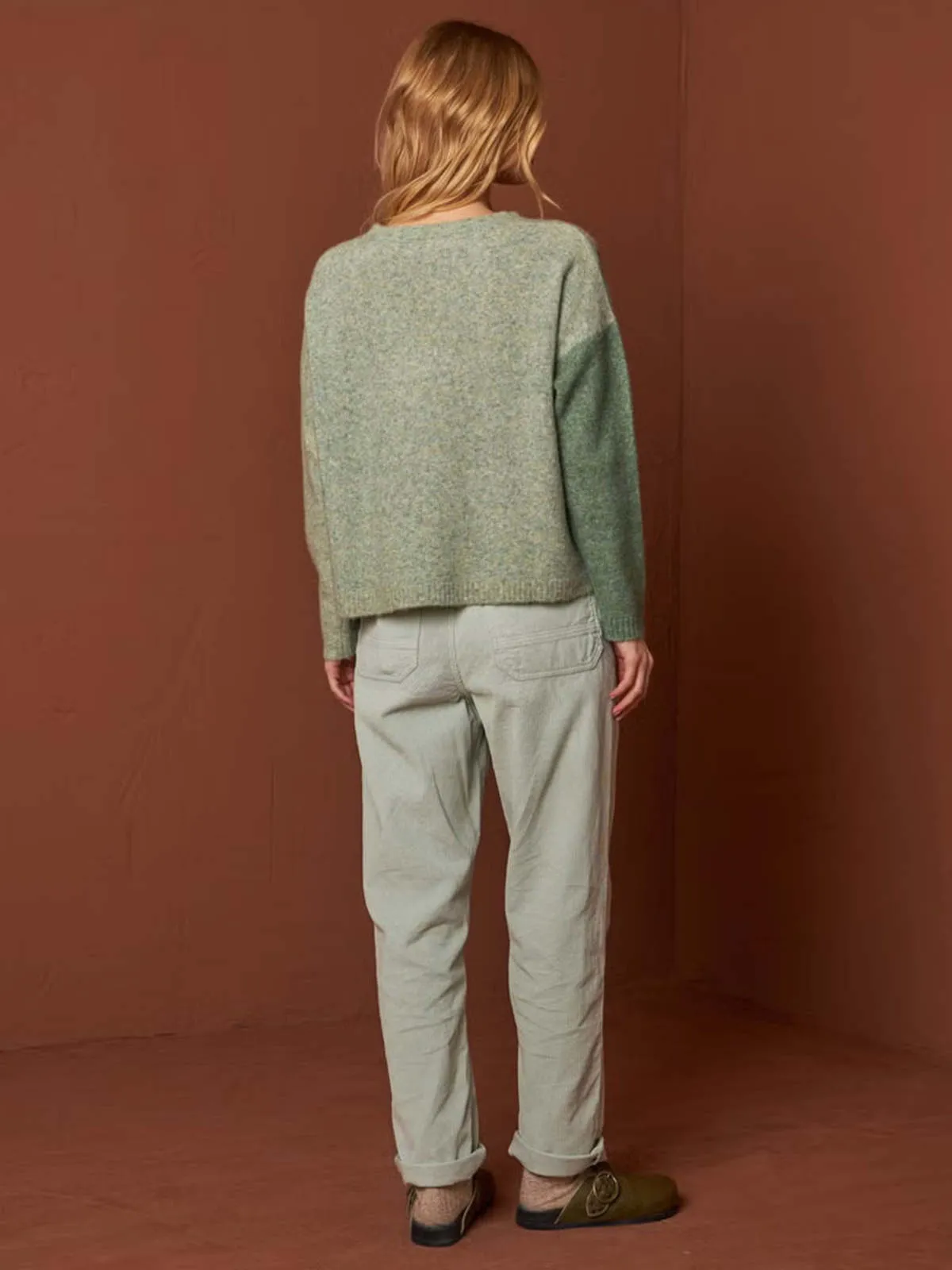 Colour Block Sweater - Verde