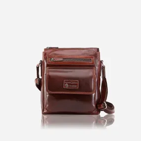 Crossbody Organiser Bag, Tobacco