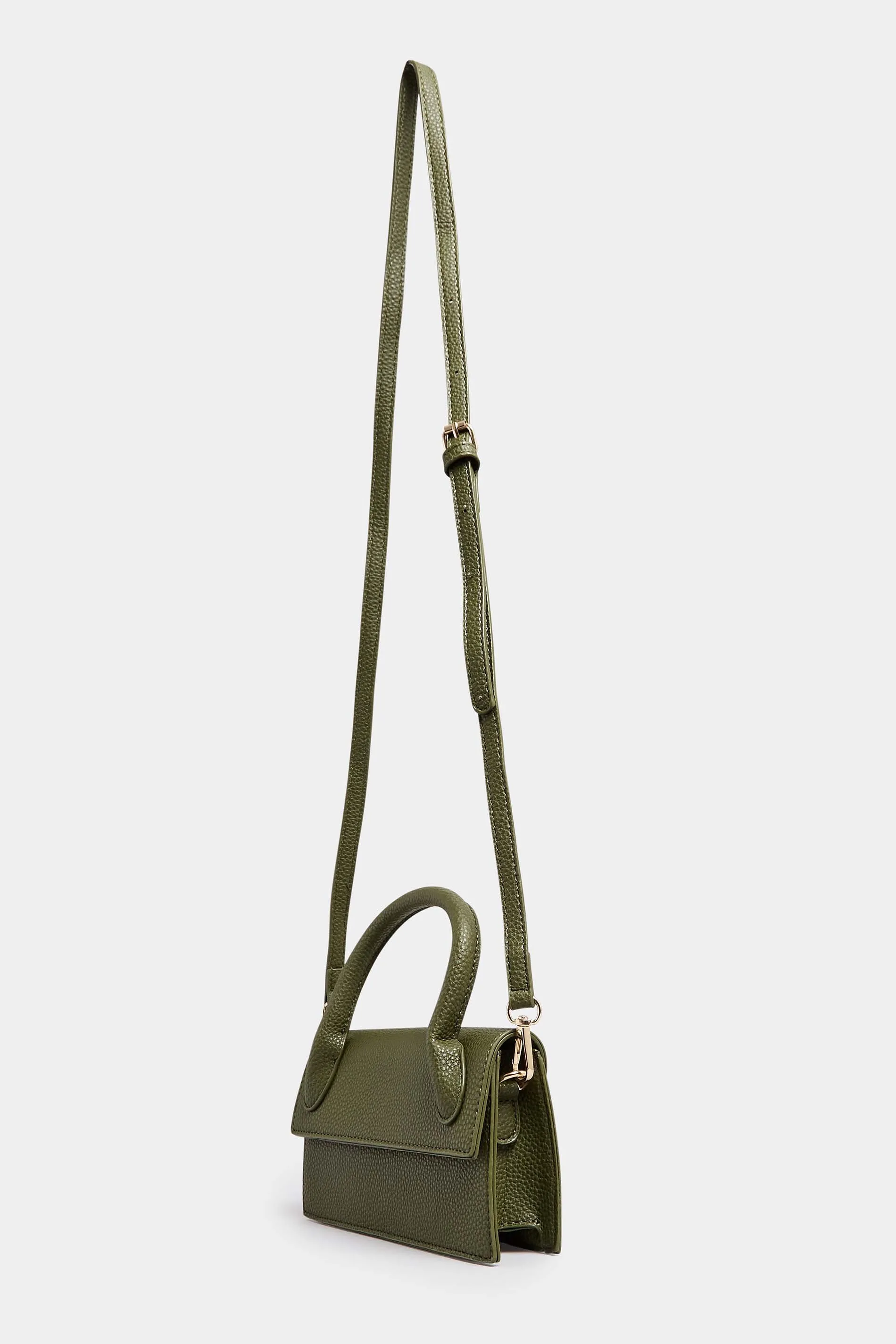 Dark Green Top Handle Crossbody Bag