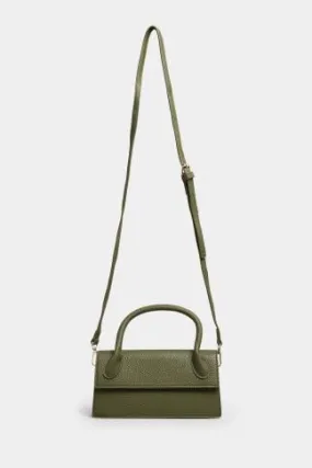 Dark Green Top Handle Crossbody Bag