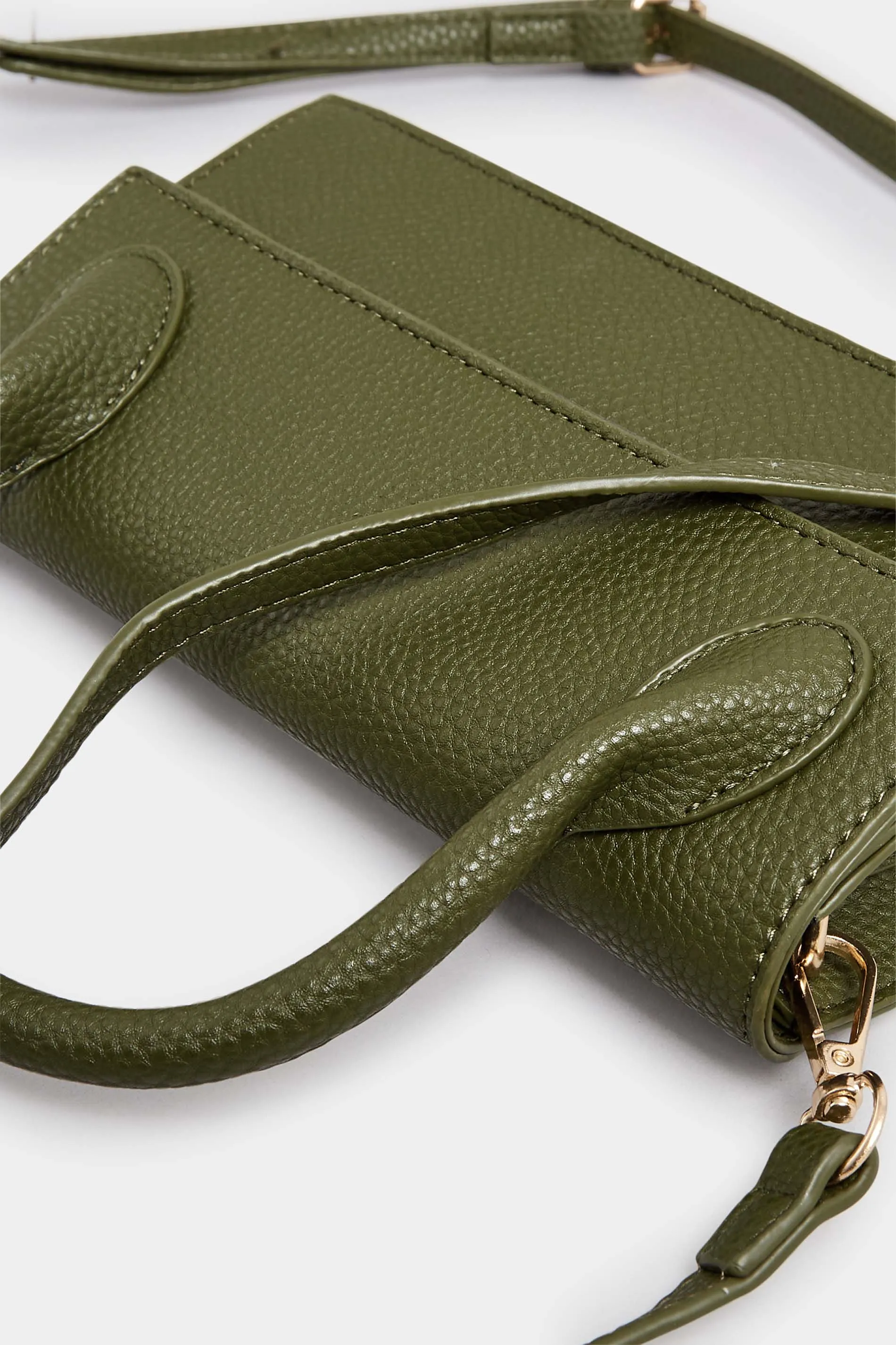 Dark Green Top Handle Crossbody Bag