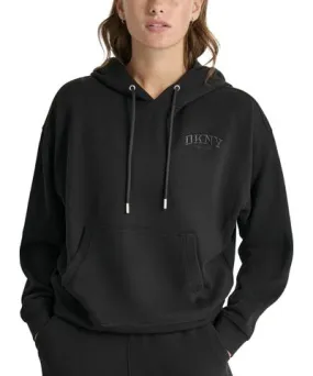 DKNY Women's Varsity Embroidered-Logo Pocket Hoodie