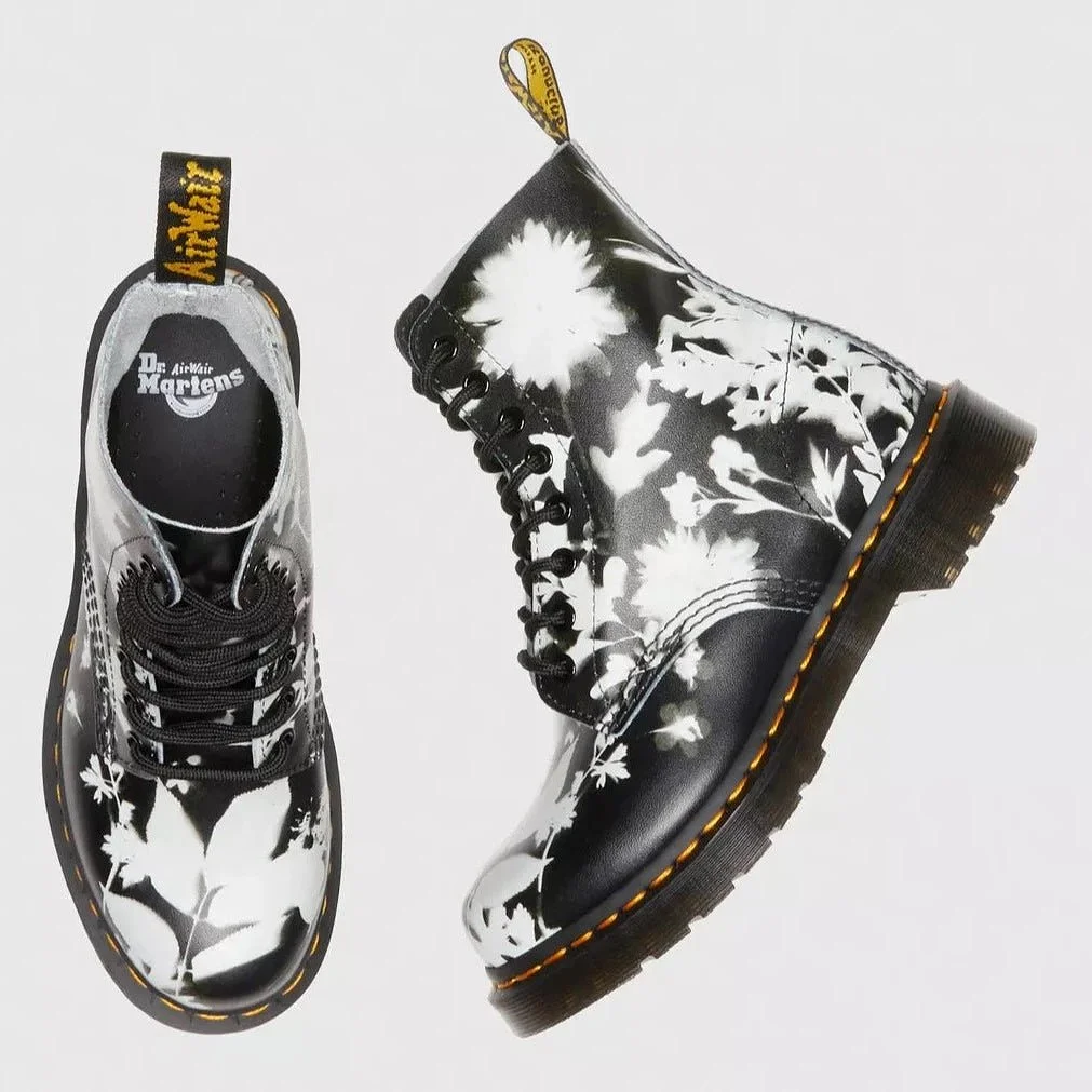 Dr. Martens Women's Pascal Floral Shadow - Black+White