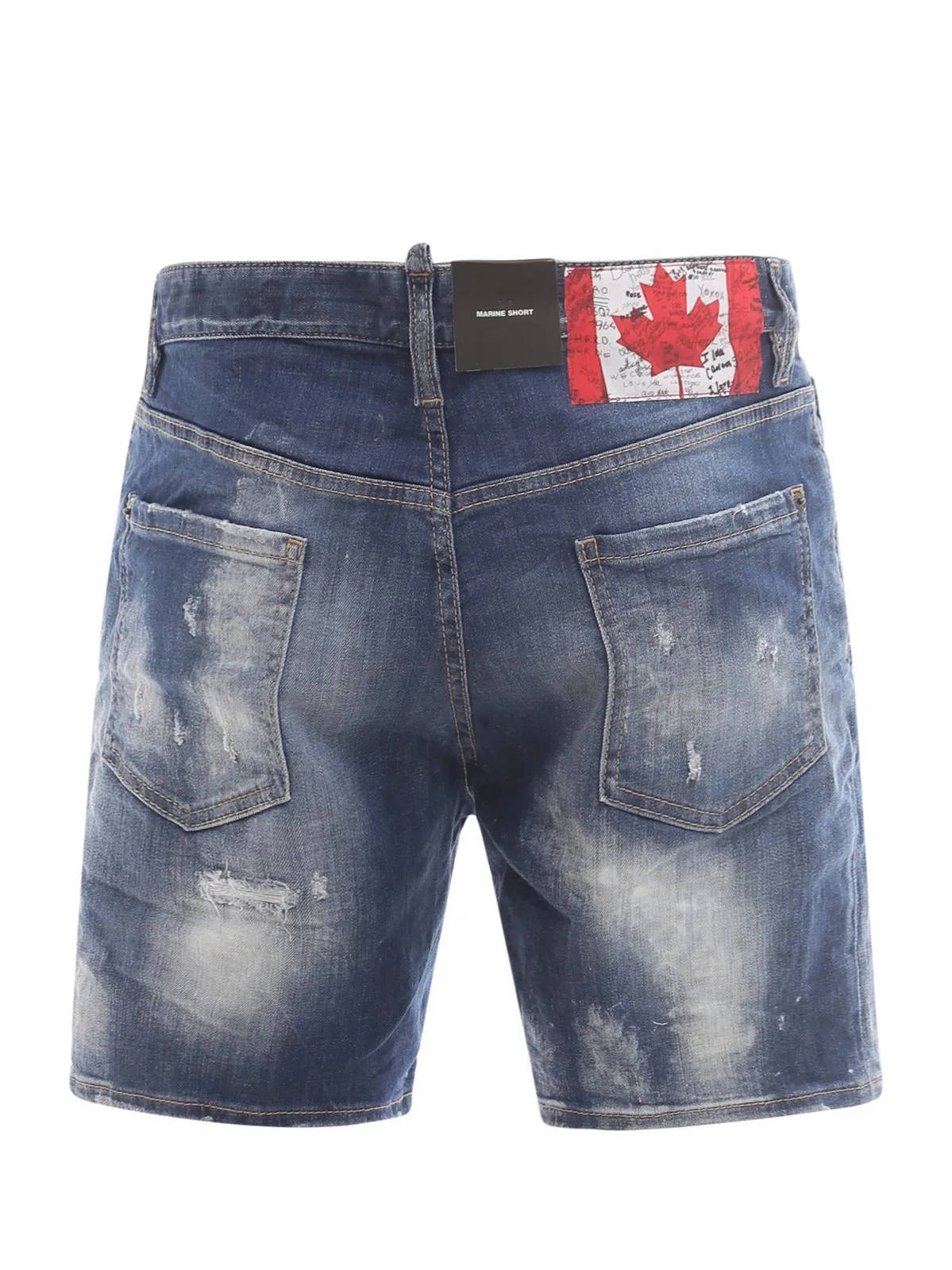 Dsquared2 Distressed Effect Denim Shorts