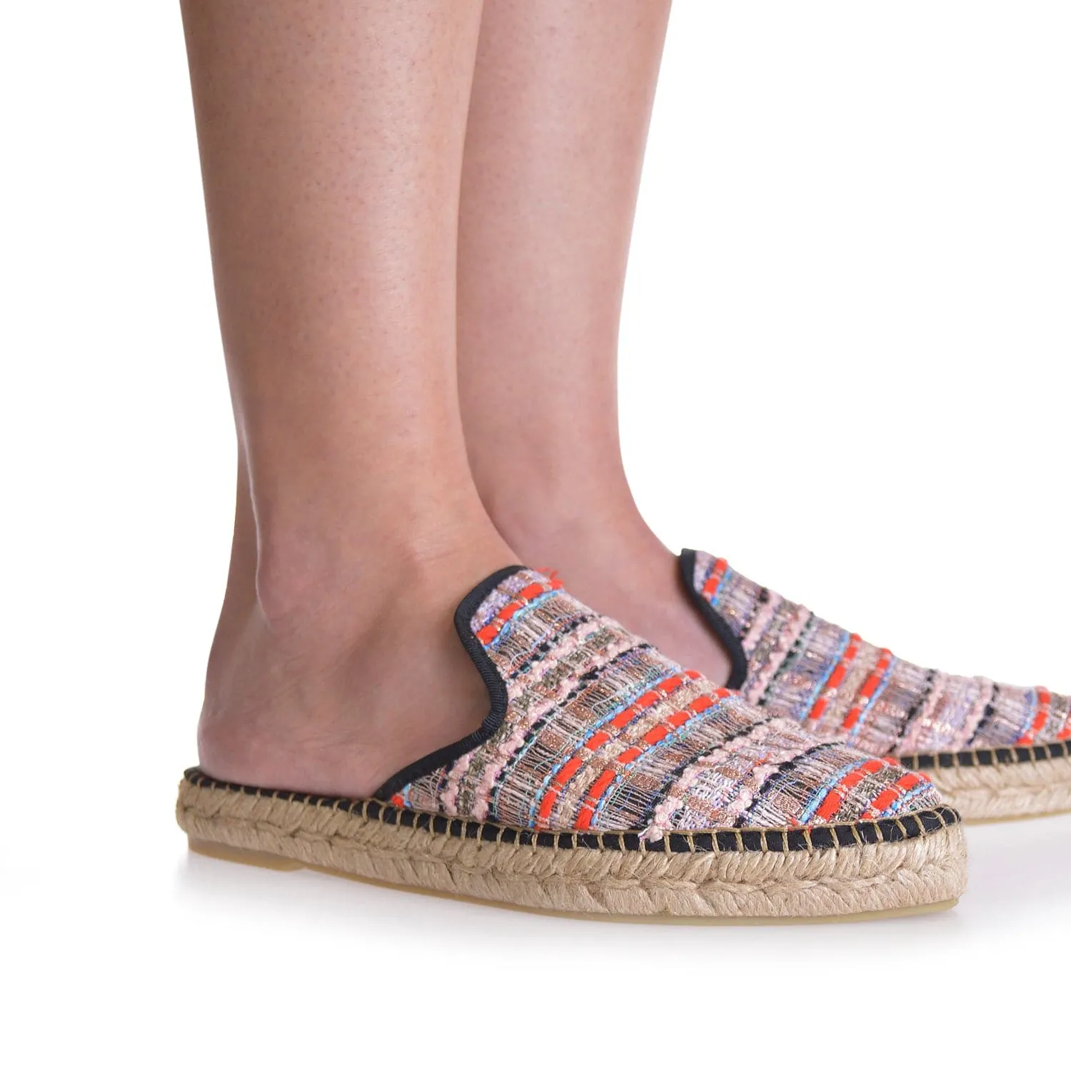 Embroidered Cotton Blend Wedge Espadrille for Women - Ona-CC