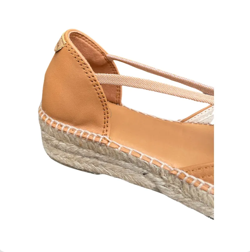 Erla Tan Leather Espadrille with Elastic