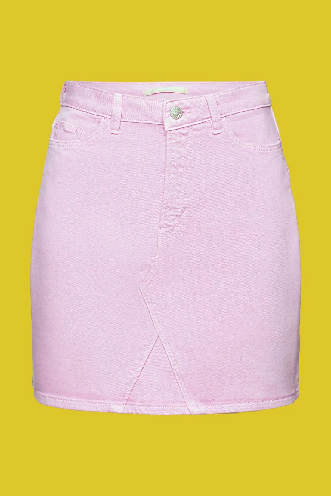 Esprit Colored Denim Mini Skirt In Lilac