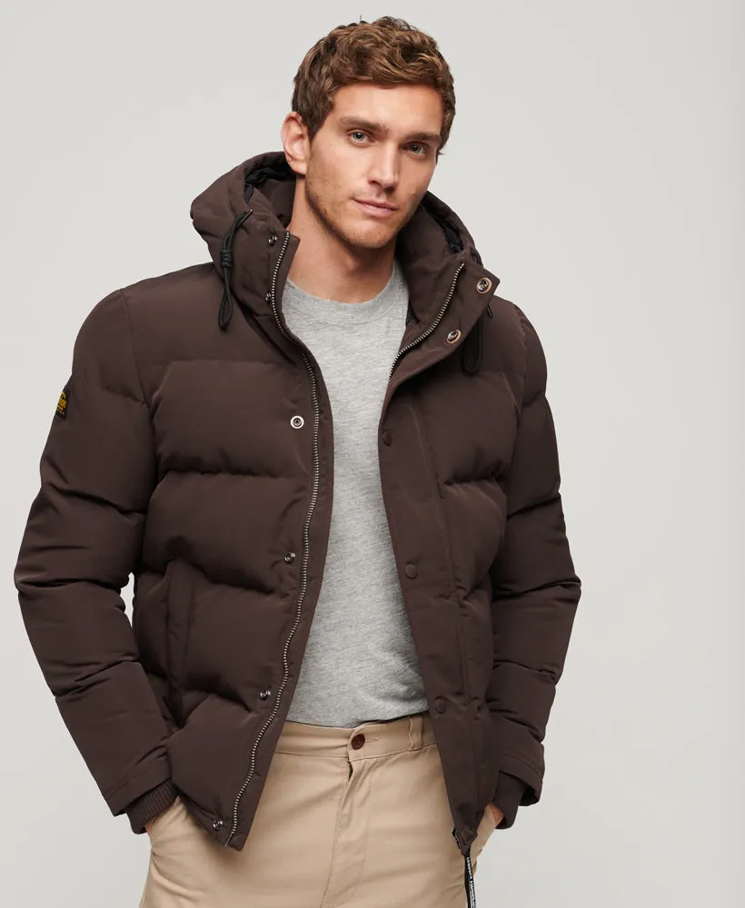 Everest Hooded Puffer Jacket | Dark Brown