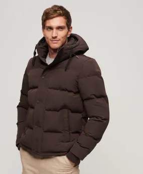 Everest Hooded Puffer Jacket | Dark Brown