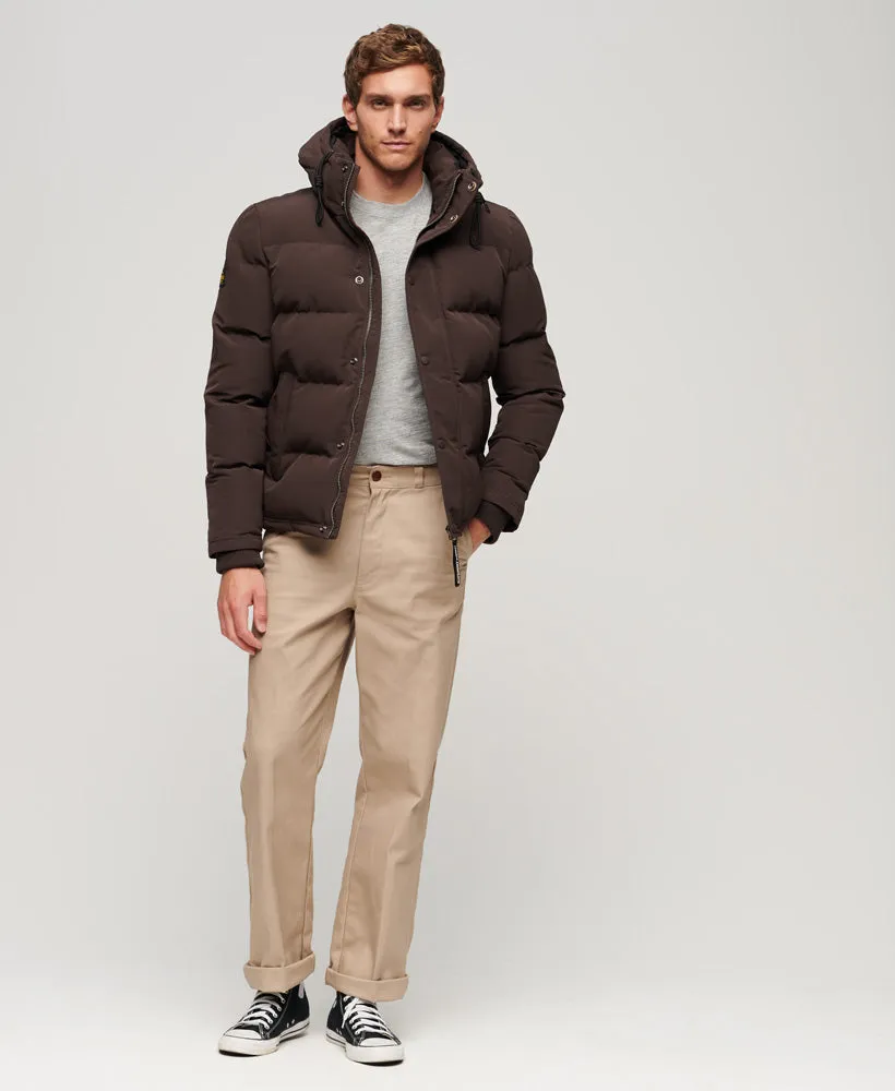 Everest Hooded Puffer Jacket | Dark Brown