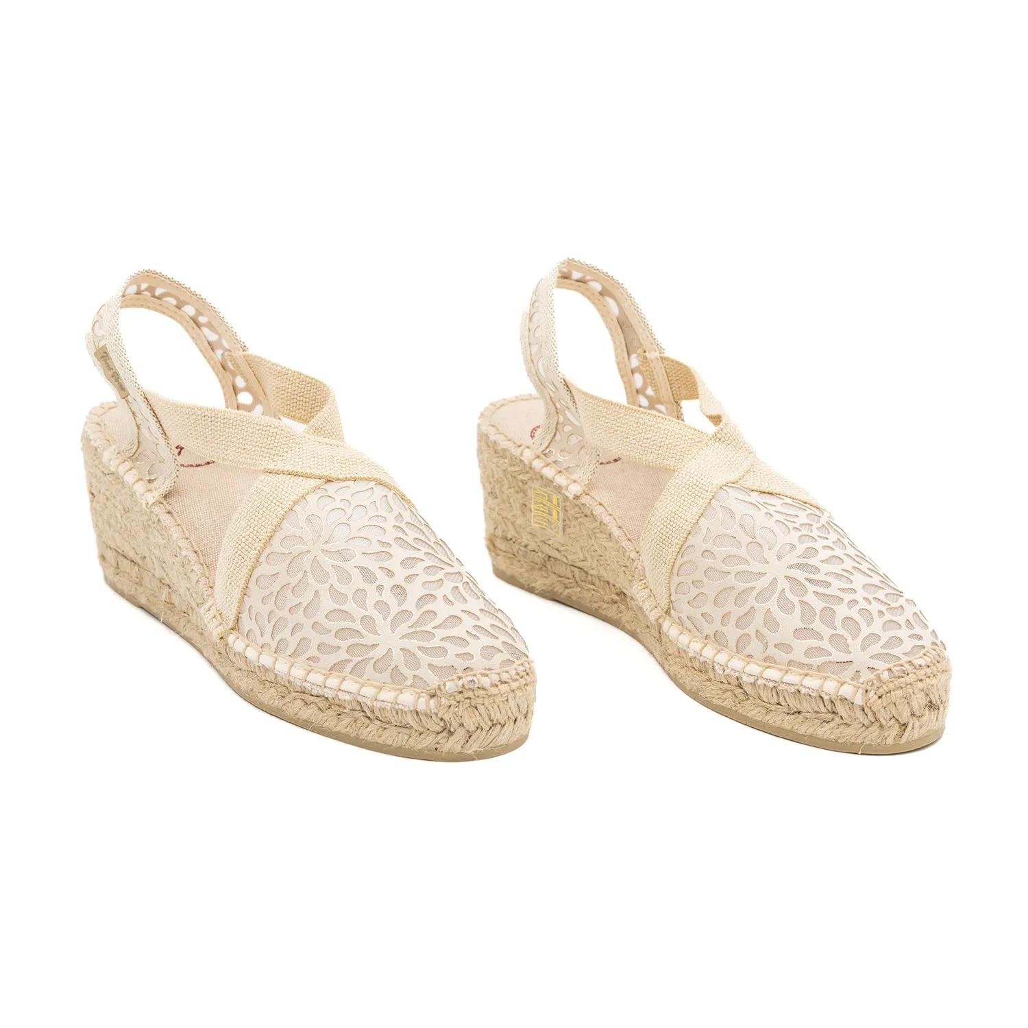 Floral Cotton Blend Wedges For Women - Terra-IK