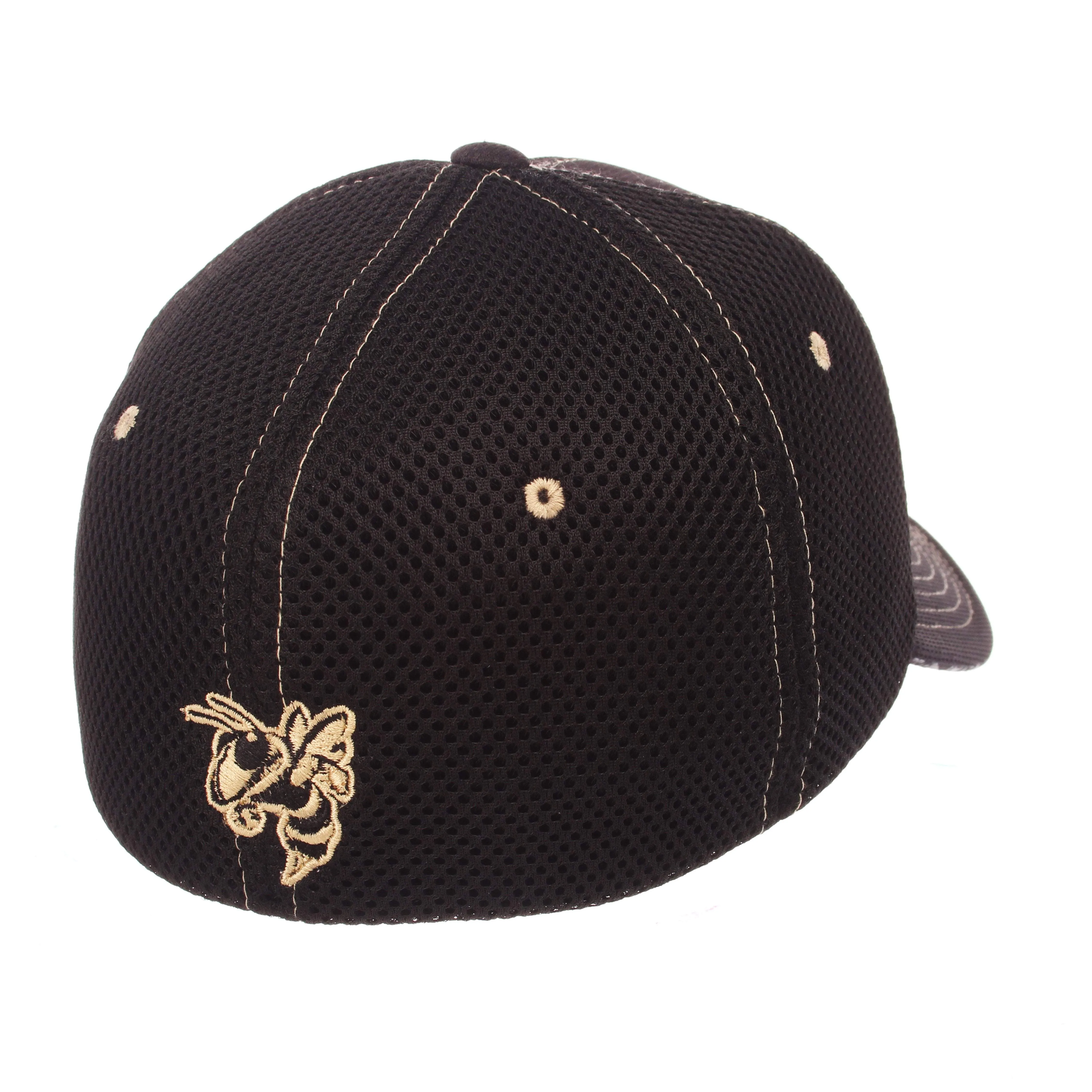 Georgia Tech Yellow Jackets Zephyr Undertaker Mesh Stretch Fit Hat Cap (M/L)