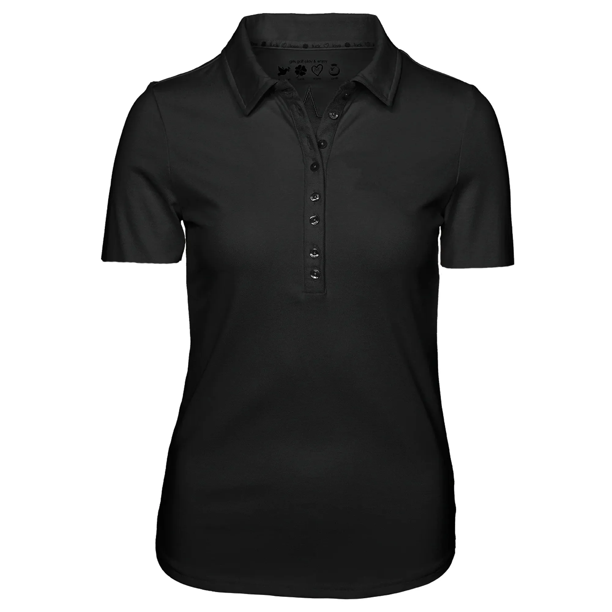 Girls Golf Ladies Sophy Polo Shirt Black