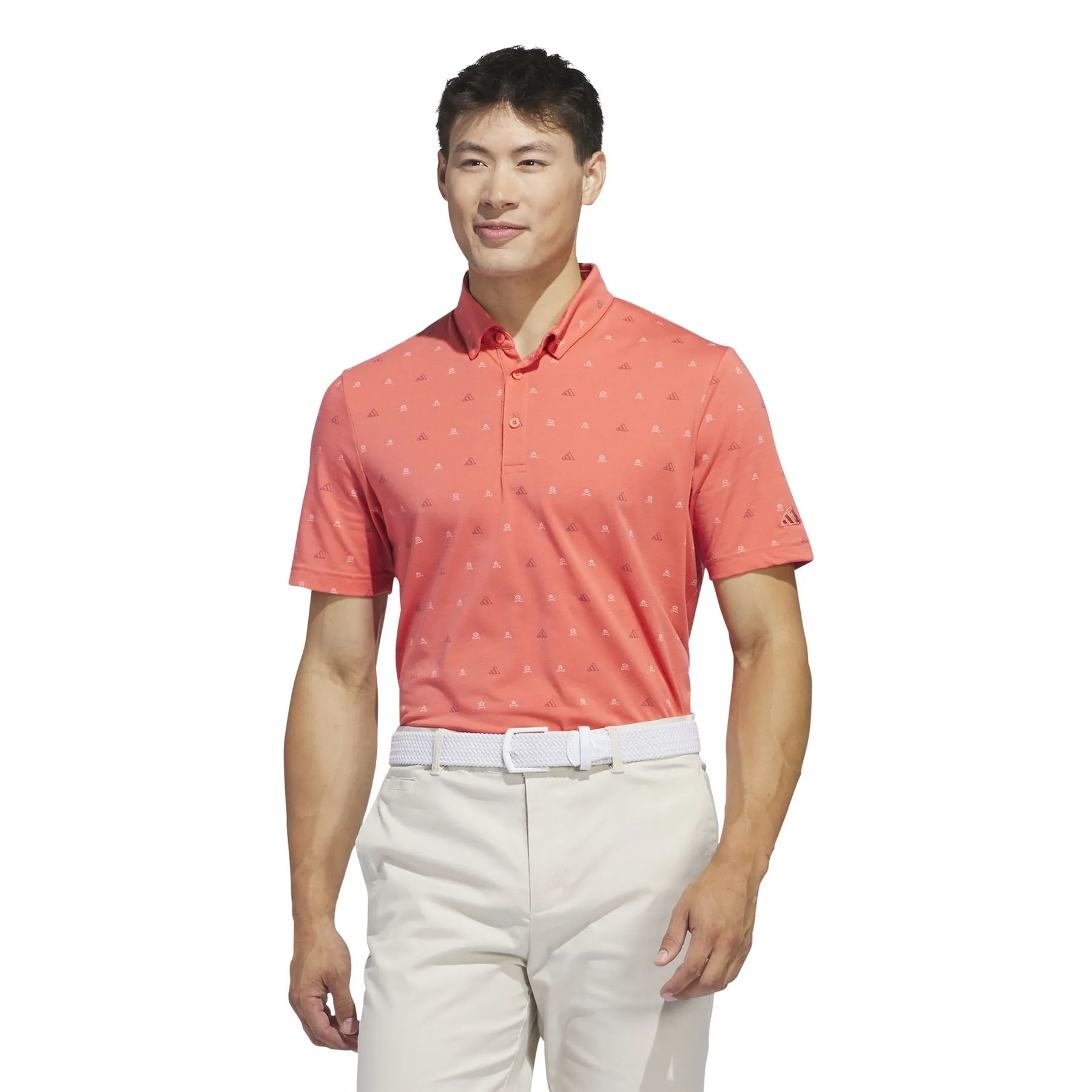 Go-To Mini-Crest Regular Fit Printed Polo Preloved Scarlet - SS24