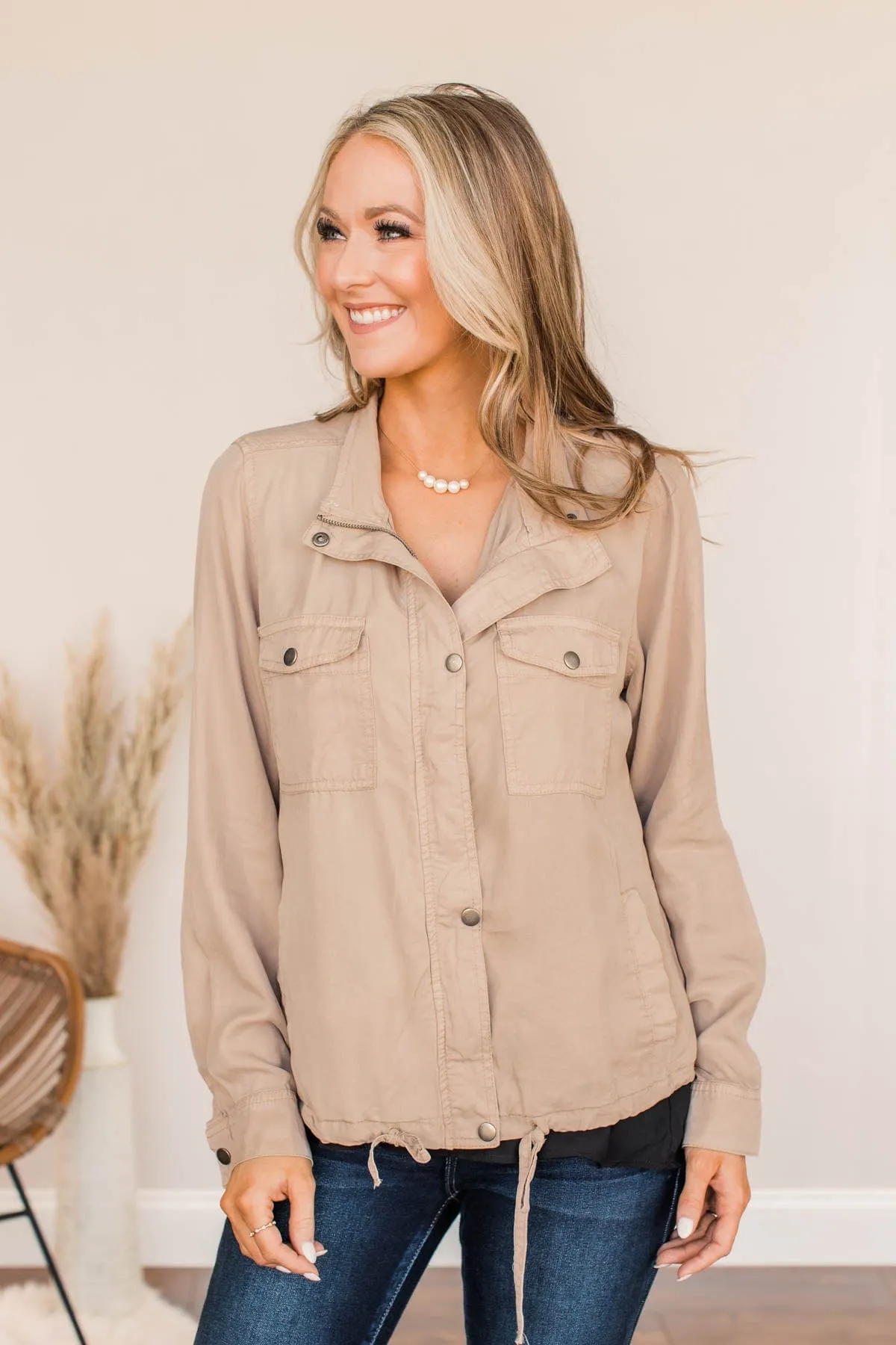 Going Undercover Lightweight Jacket- Beige