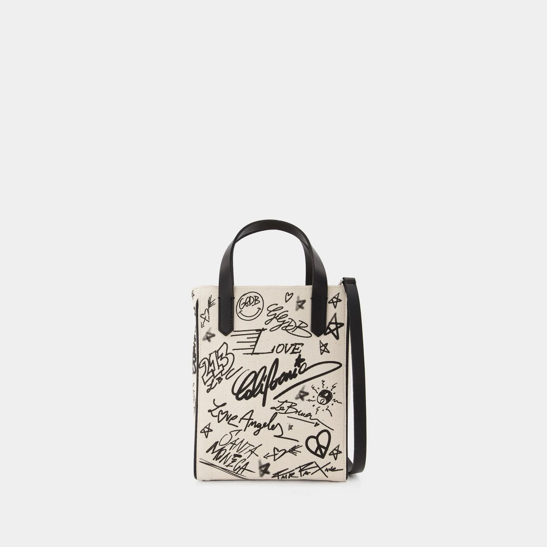 Golden Goose Deluxe Brand  California Tote Bag - Golden Goose - White/Black - Leather