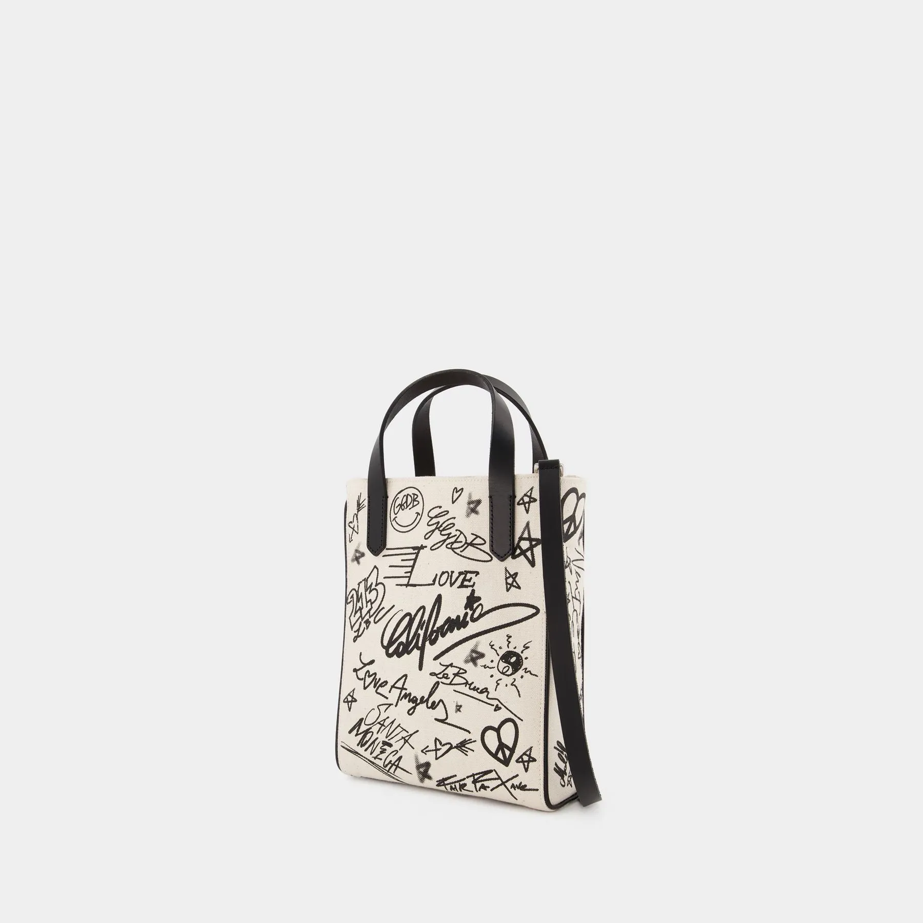 Golden Goose Deluxe Brand  California Tote Bag - Golden Goose - White/Black - Leather