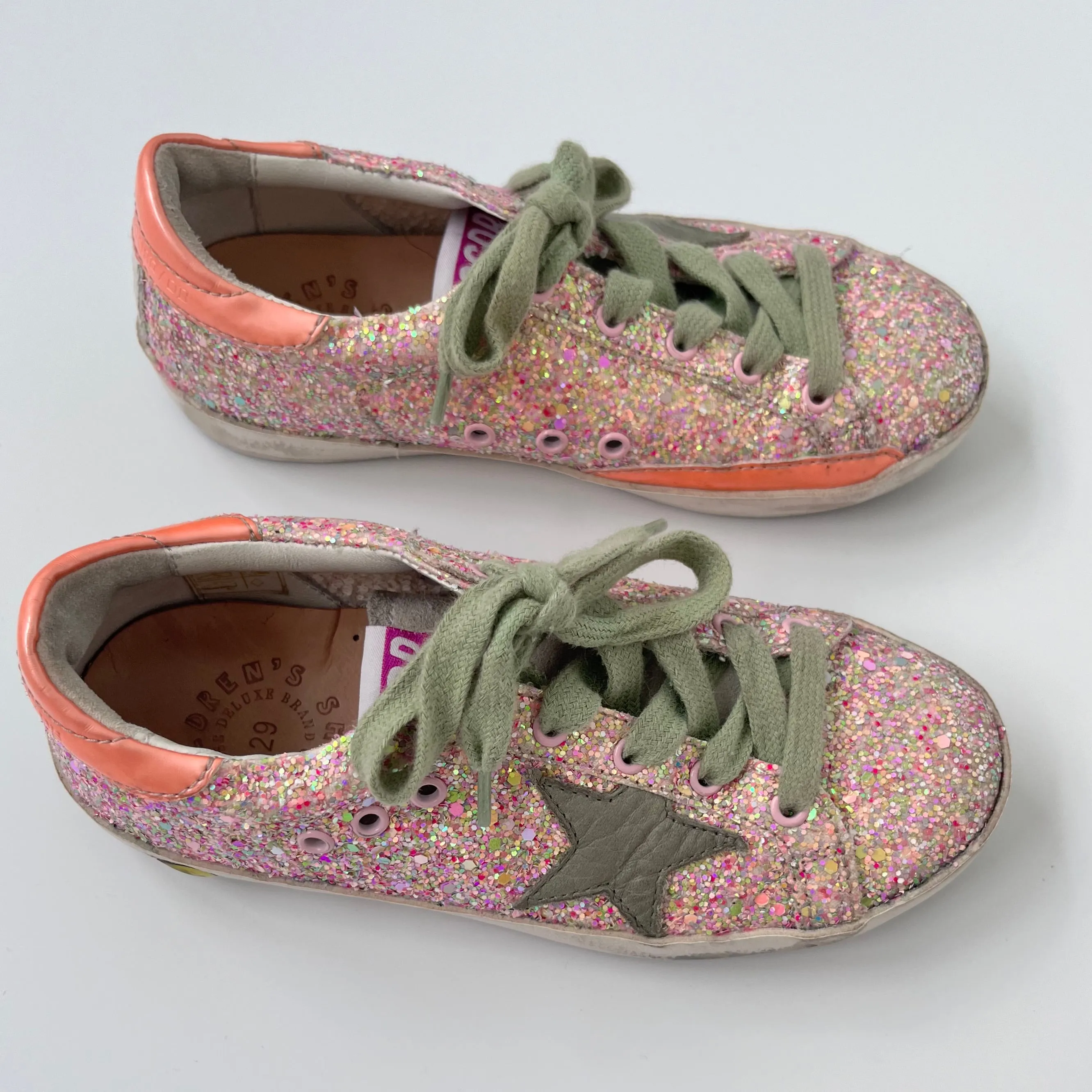 Golden Goose Pink Glitter Sneakers: Size 29