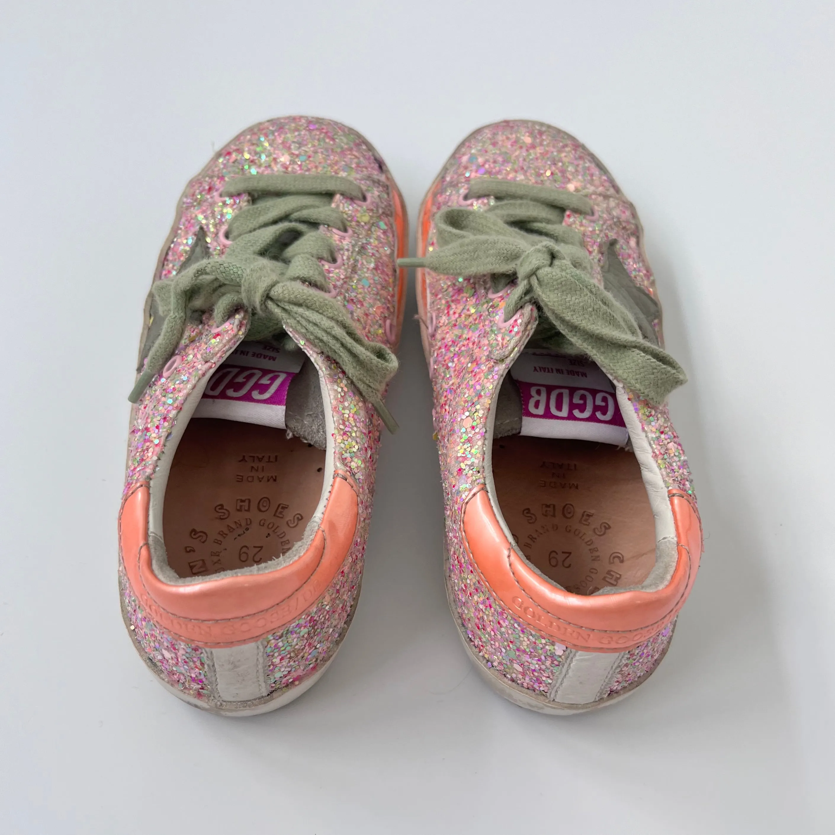 Golden Goose Pink Glitter Sneakers: Size 29