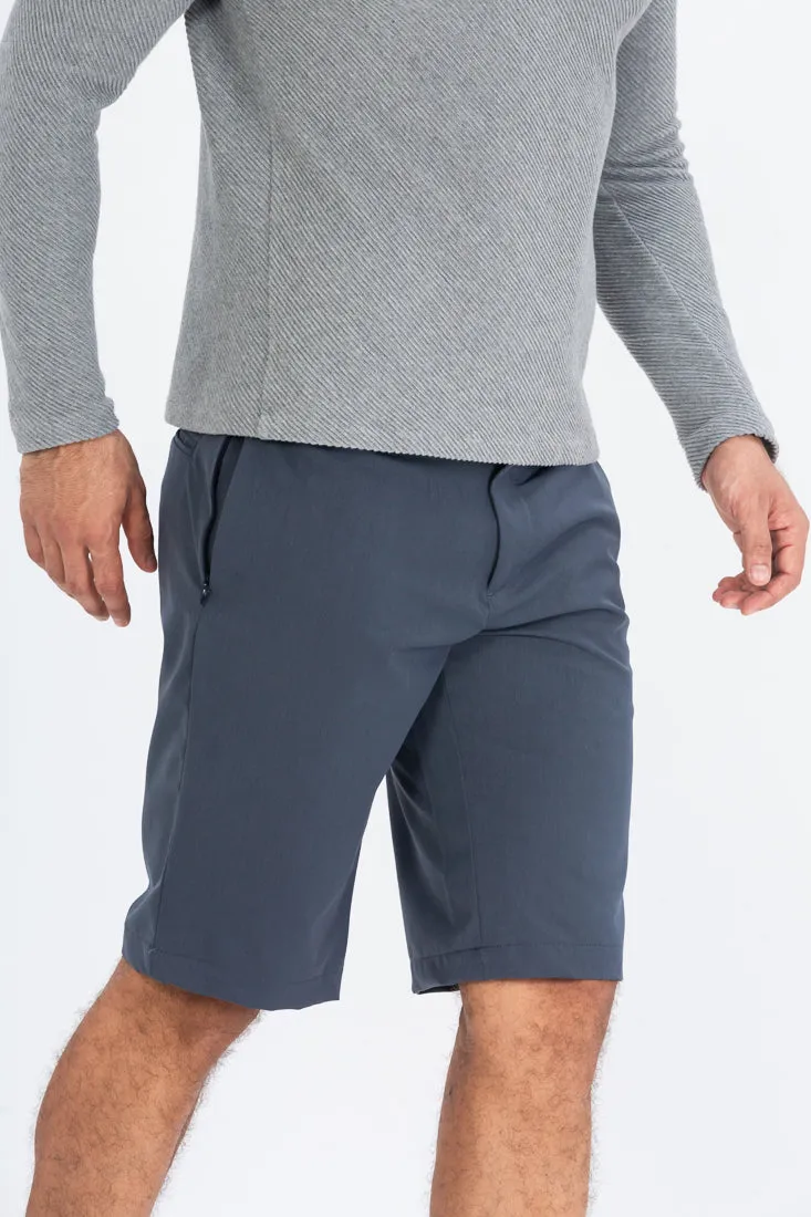 Grey All Weather Essential Stretch Chino Shorts