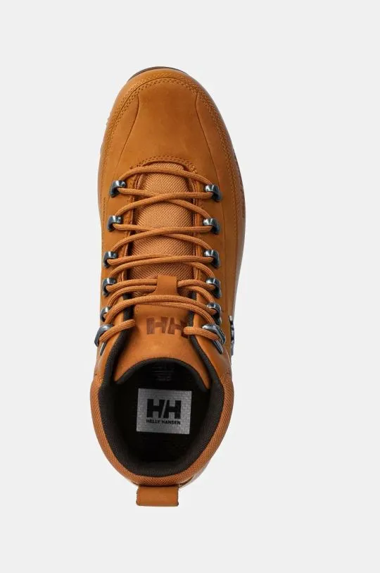 Helly Hansen leather shoes The Forester Premium men's brown color 12030