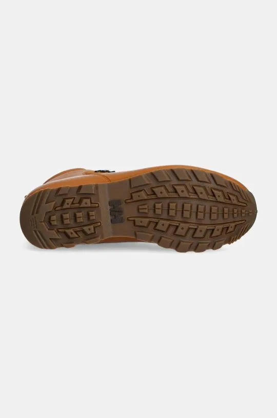 Helly Hansen leather shoes The Forester Premium men's brown color 12030