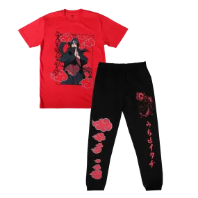 Itachi Uchiha Black and Red Lounge Set