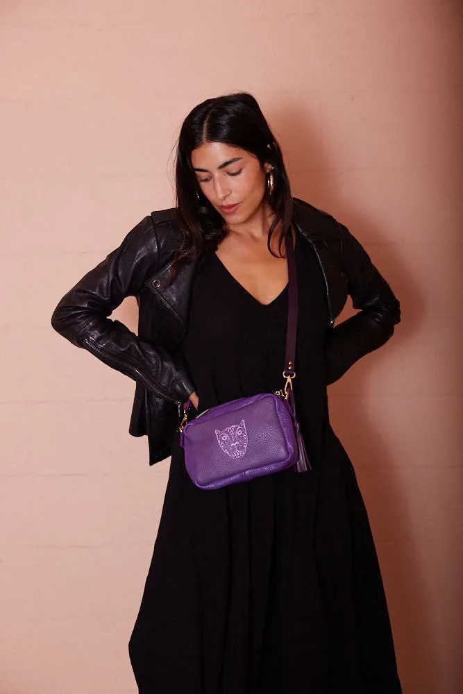 JAGUAR LUCIA CROSSBODY// EGGPLANT