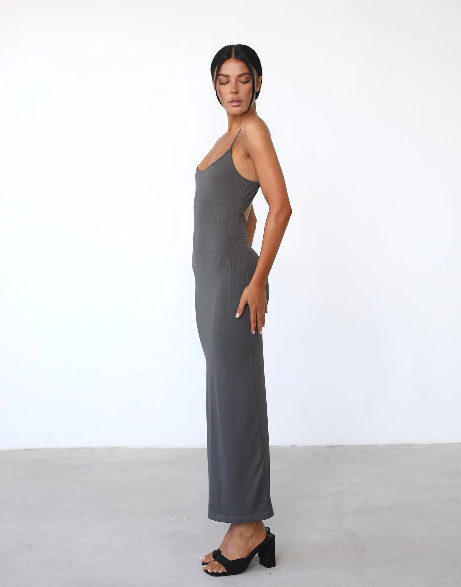 Joan Maxi Dress (Charcoal)