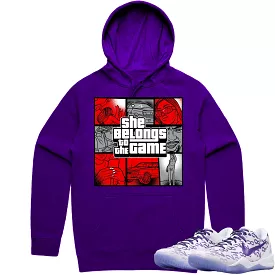 Kobe 8 Court Purple 8s Hoodie to Match - RED BELONGS TO THE GAME