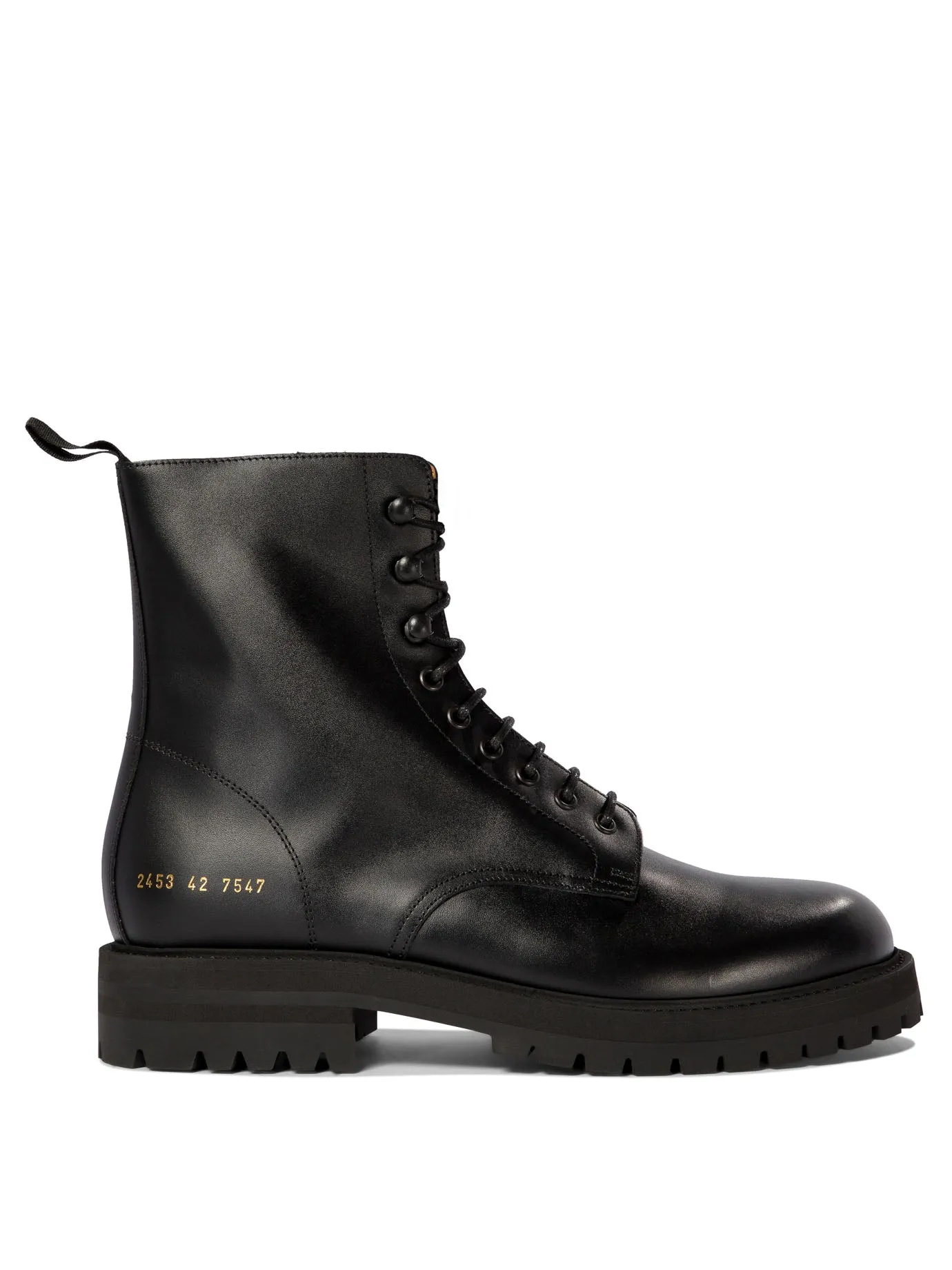 Leather Combat Boots Stivali & Stivaletti Black