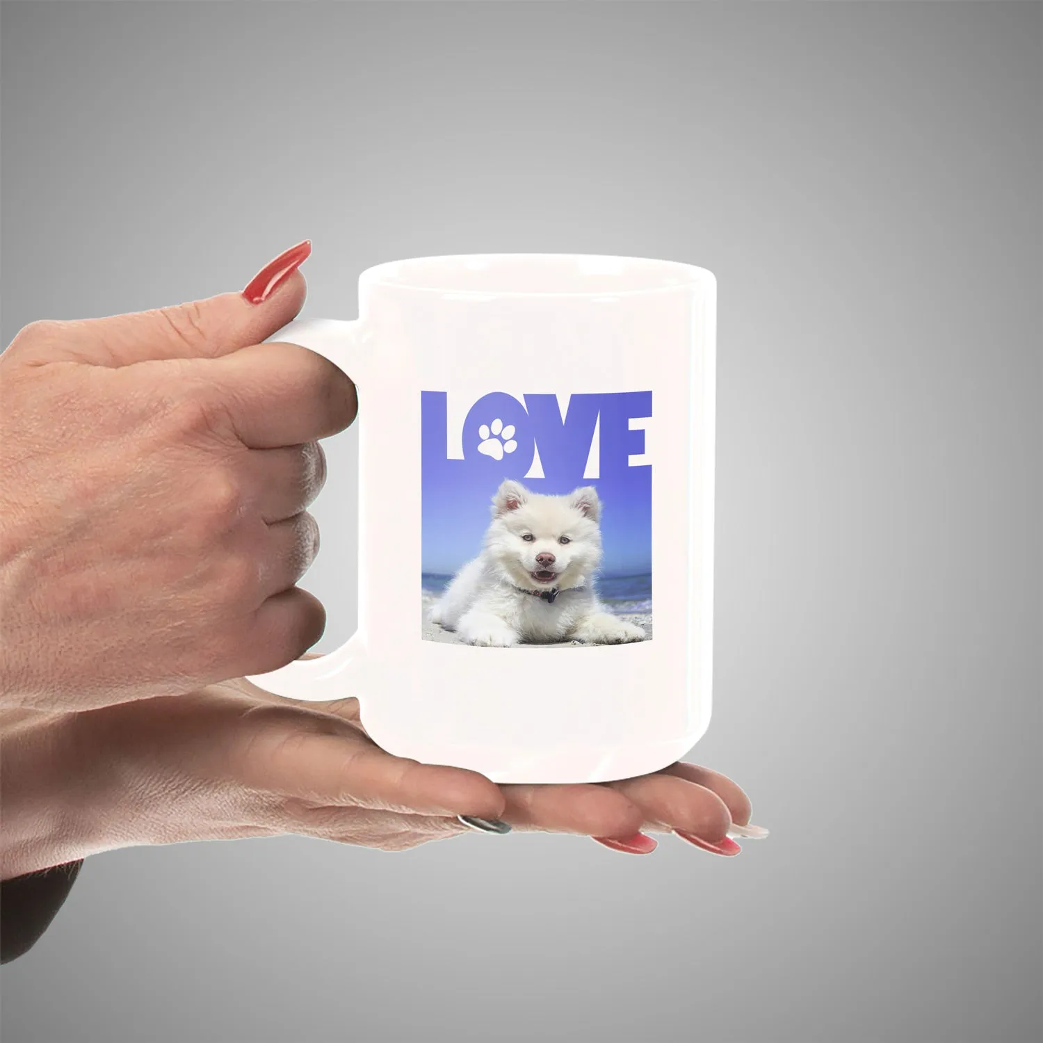 Love Paw Personalized 15oz Ceramic Mug