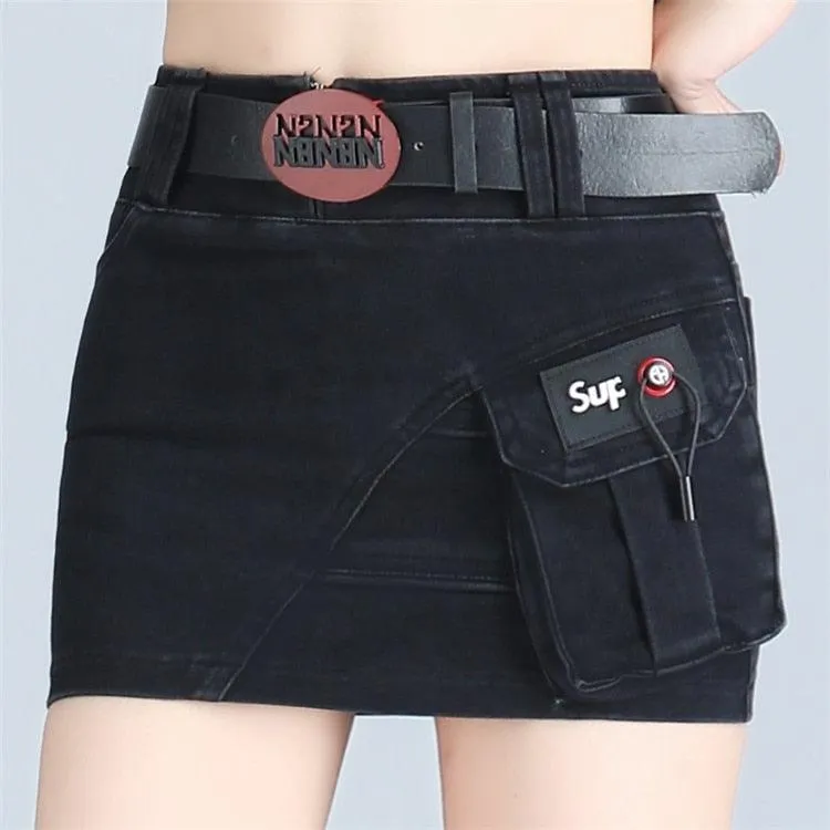 Low Waist Mini Skirt Gothic Waistband