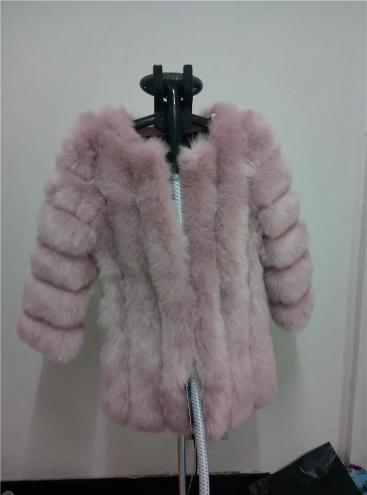 Luxury Long and High Furry Synthetic Fox Fur Winter Jacket for Women