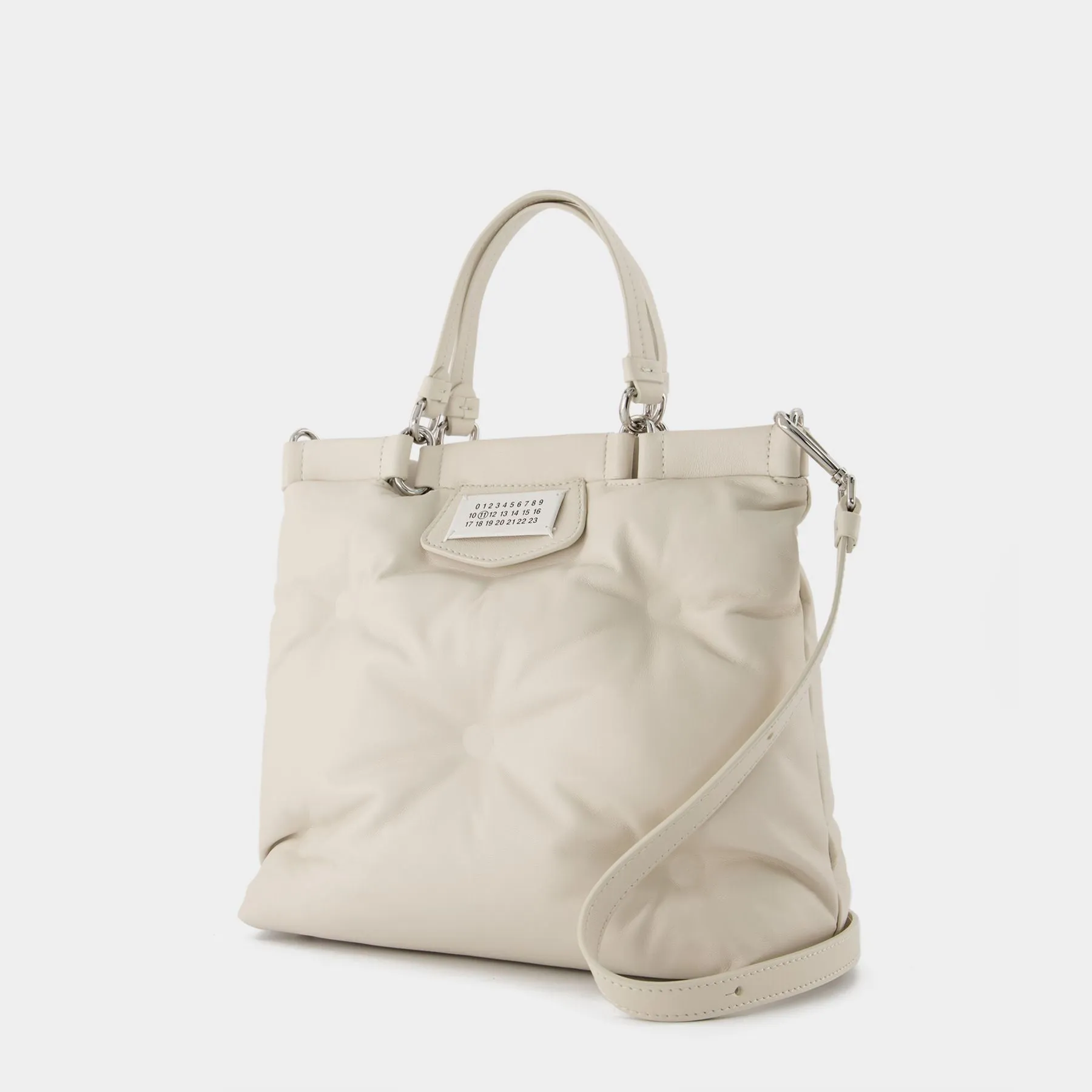 Maison Margiela  Glam Slam Tote Bag in Beige Leather