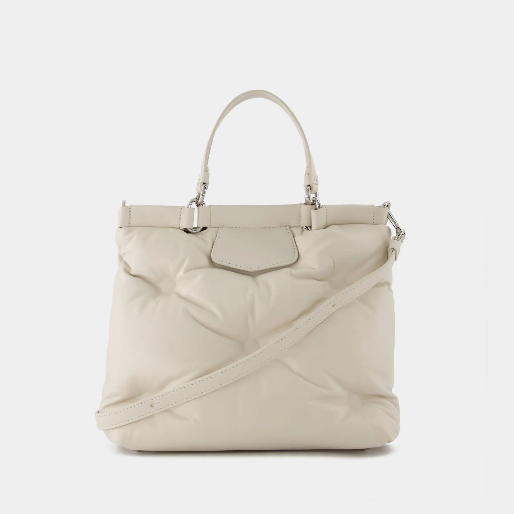 Maison Margiela  Glam Slam Tote Bag in Beige Leather