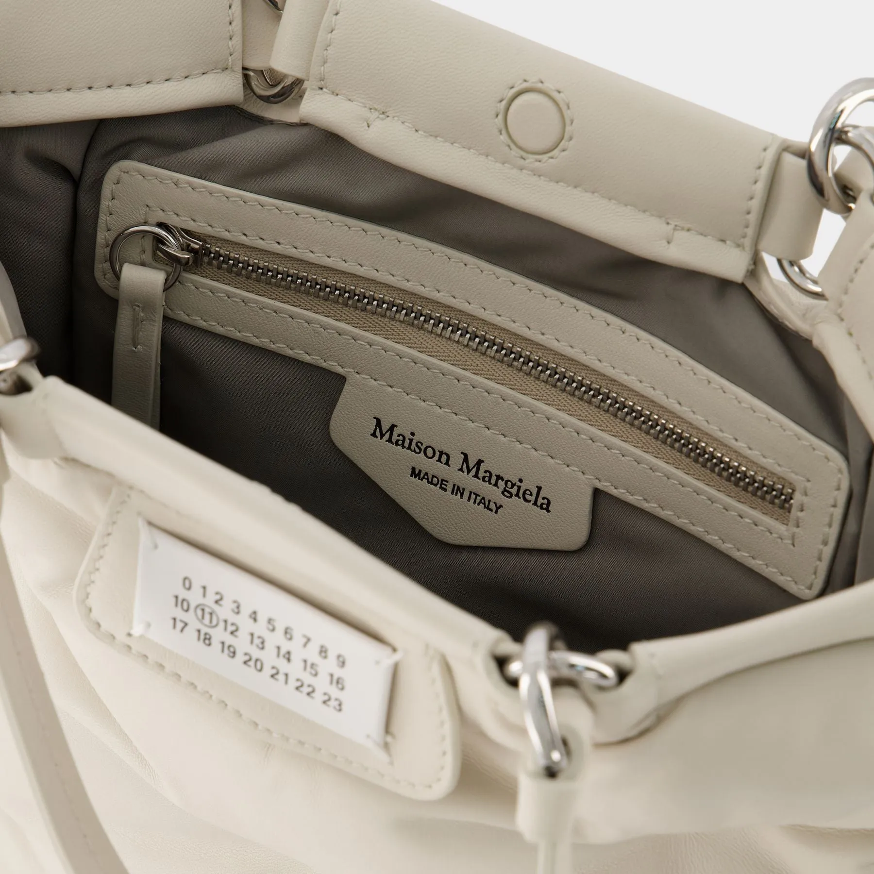 Maison Margiela  Glam Slam Tote Bag in Beige Leather