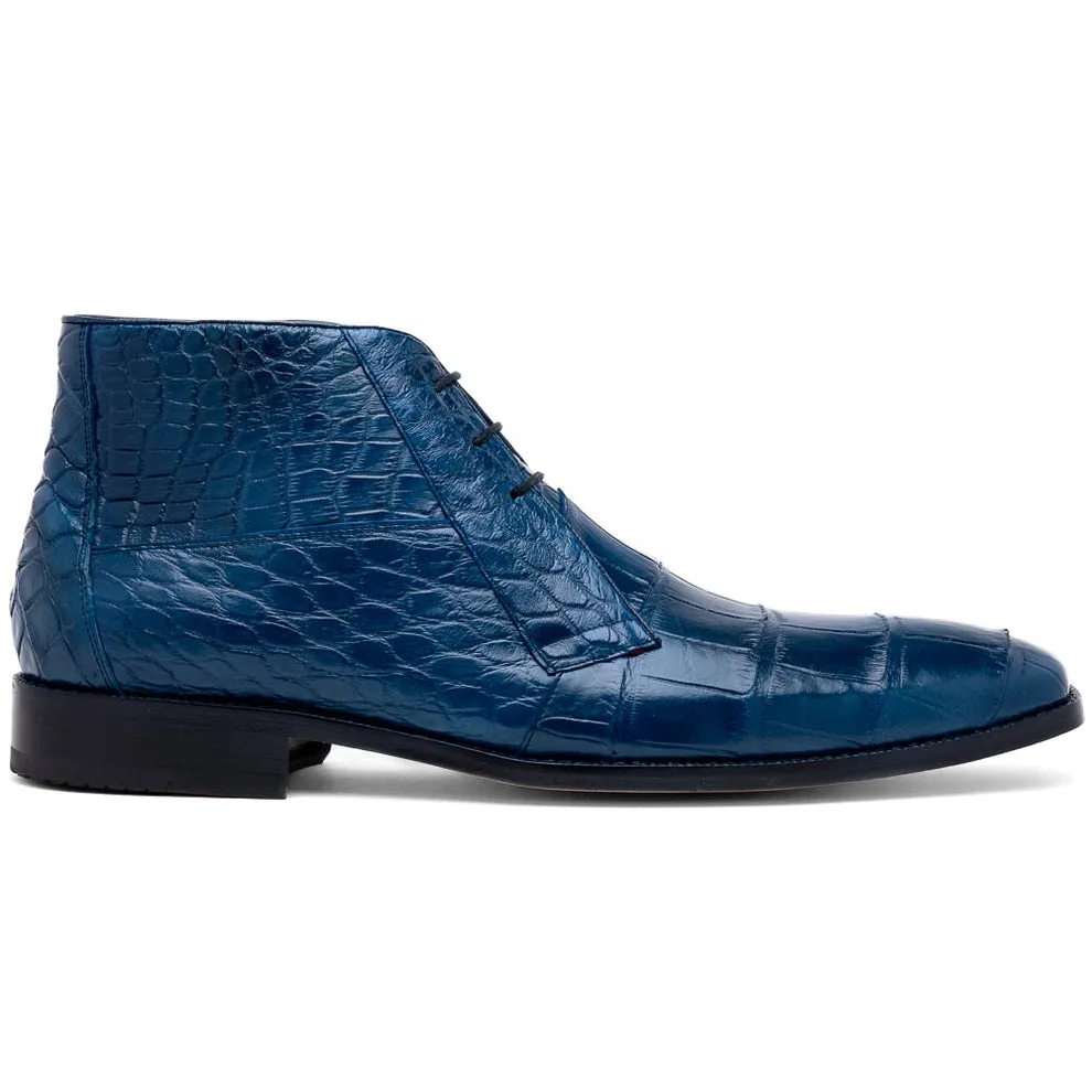 Marco Di Milano Pietro Men's Shoes Exotic Alligator Derby Boots (MDM1196)