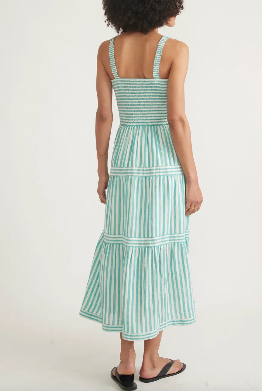 MARINE LAYER SELENE STRIPE MAXI DRESS