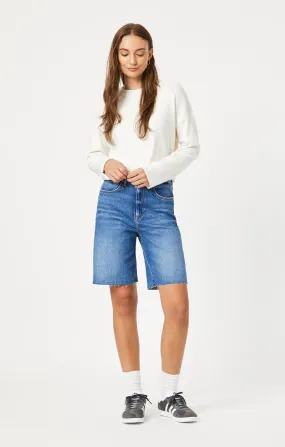 Mavi Selina Bermuda Shorts In Recycled Blue