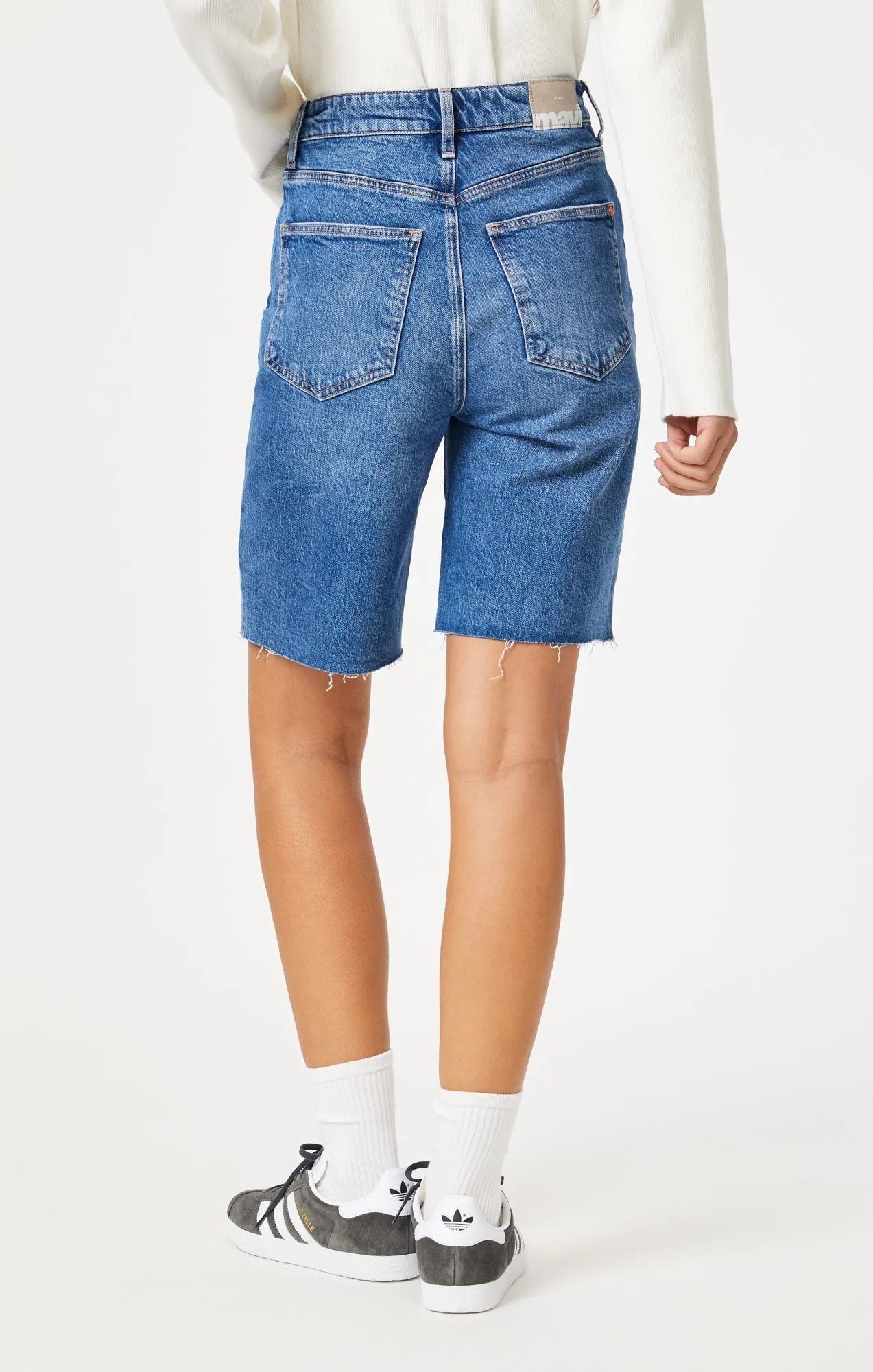 Mavi Selina Bermuda Shorts In Recycled Blue