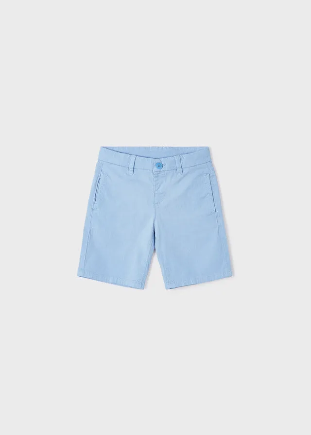 Mayoral Basic twill chino shorts for boy - Wave blue