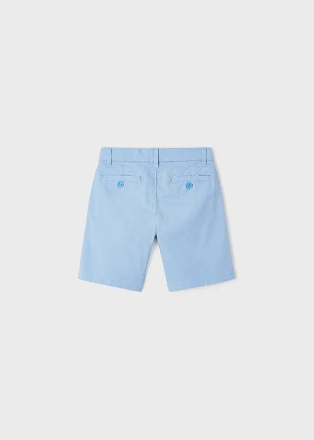 Mayoral Basic twill chino shorts for boy - Wave blue