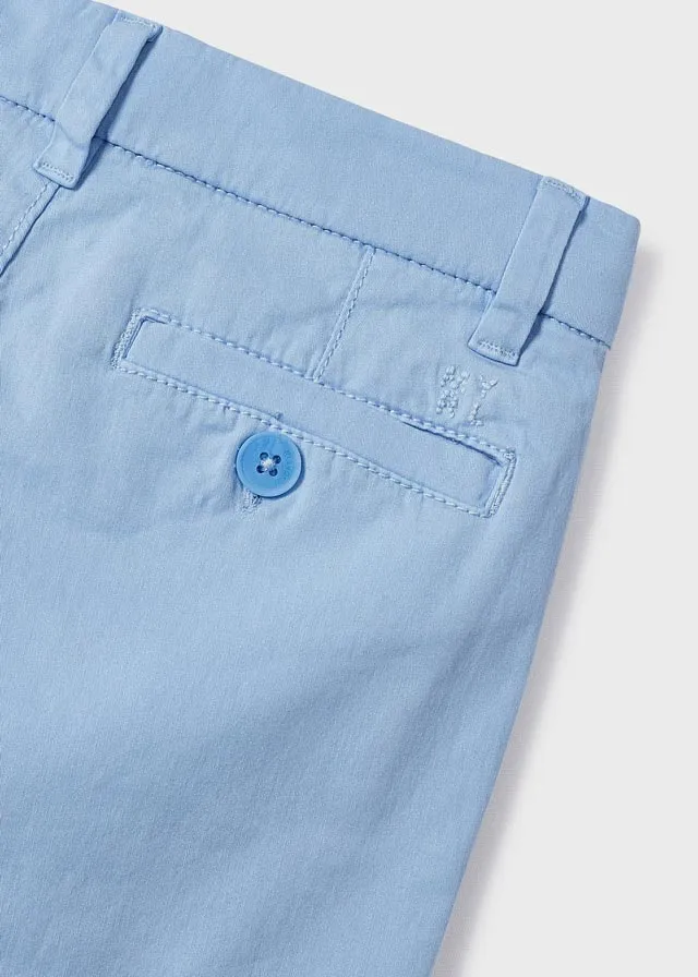 Mayoral Basic twill chino shorts for boy - Wave blue