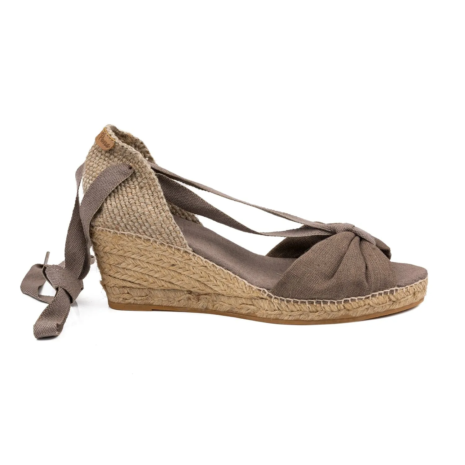 Medium Linen Heel Wedge Espadrille for Women - Piera-5