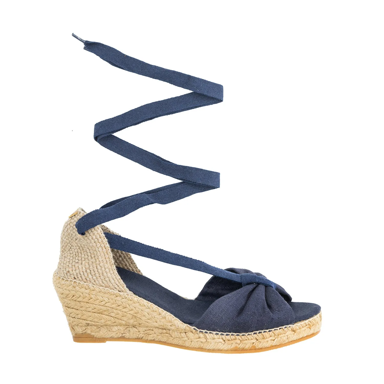 Medium Linen Heel Wedge Espadrille for Women - Piera-5