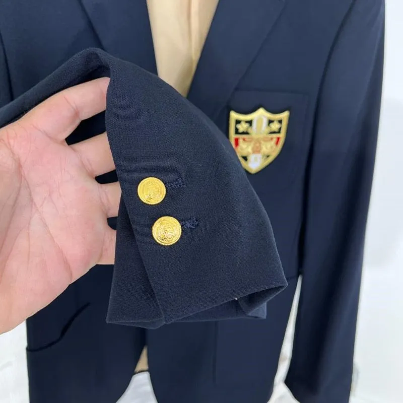 Men's Casual Night Show Korean Fashion Embroidered Badge Slim Fit Blazer