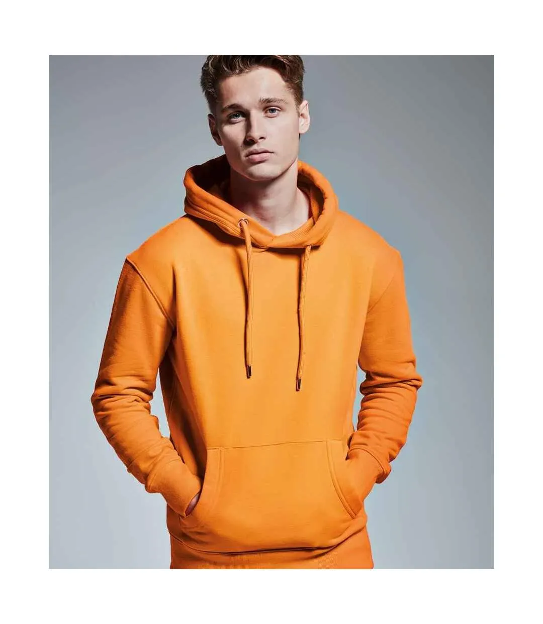 Mens organic hoodie orange Anthem